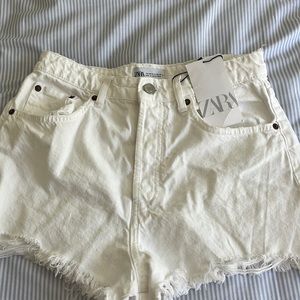 Brand new white Zara jean shorts!